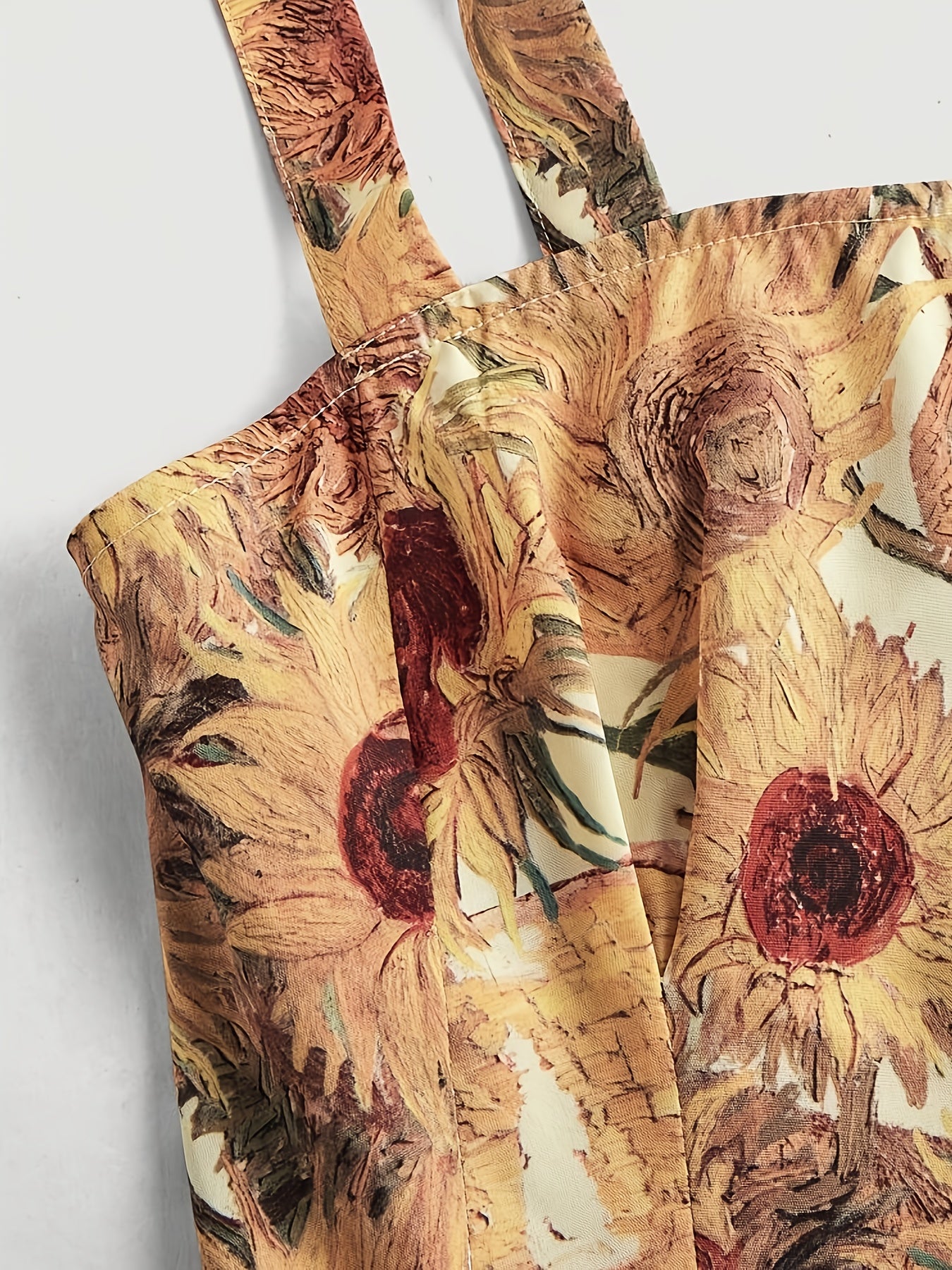 Sunflower Print Sleeveless Dress