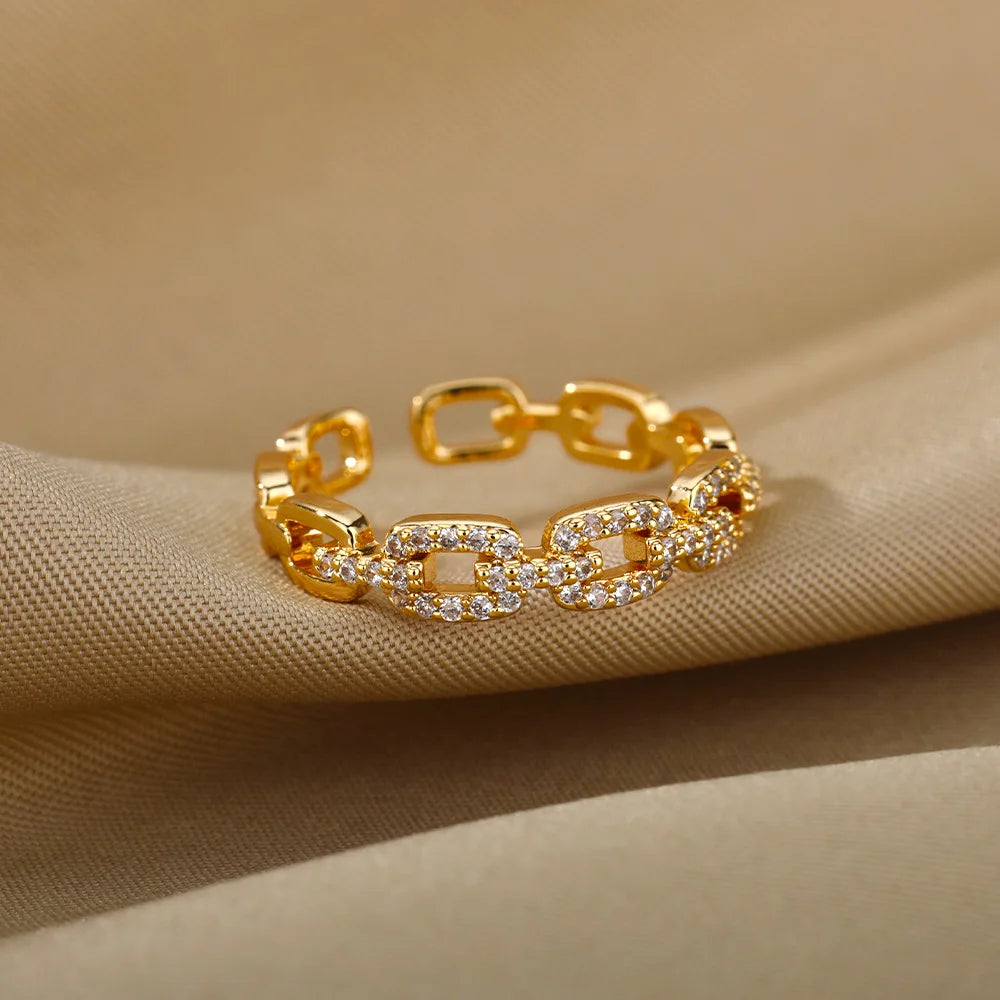 Twist Chain Rings For Women