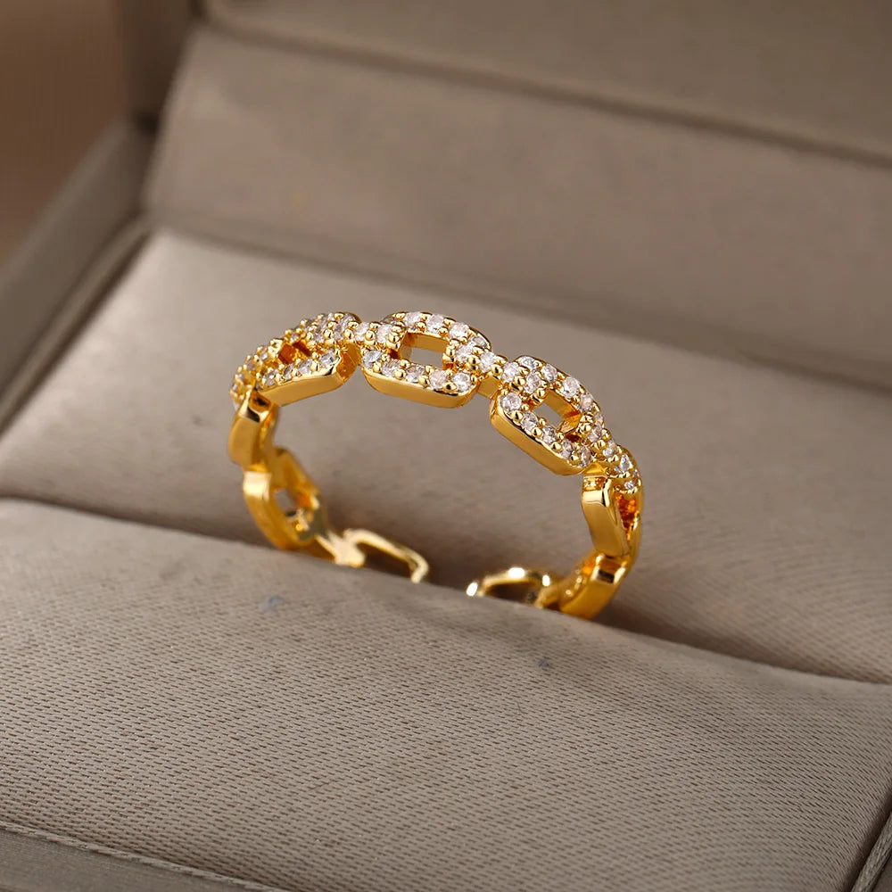 Twist Chain Rings For Women