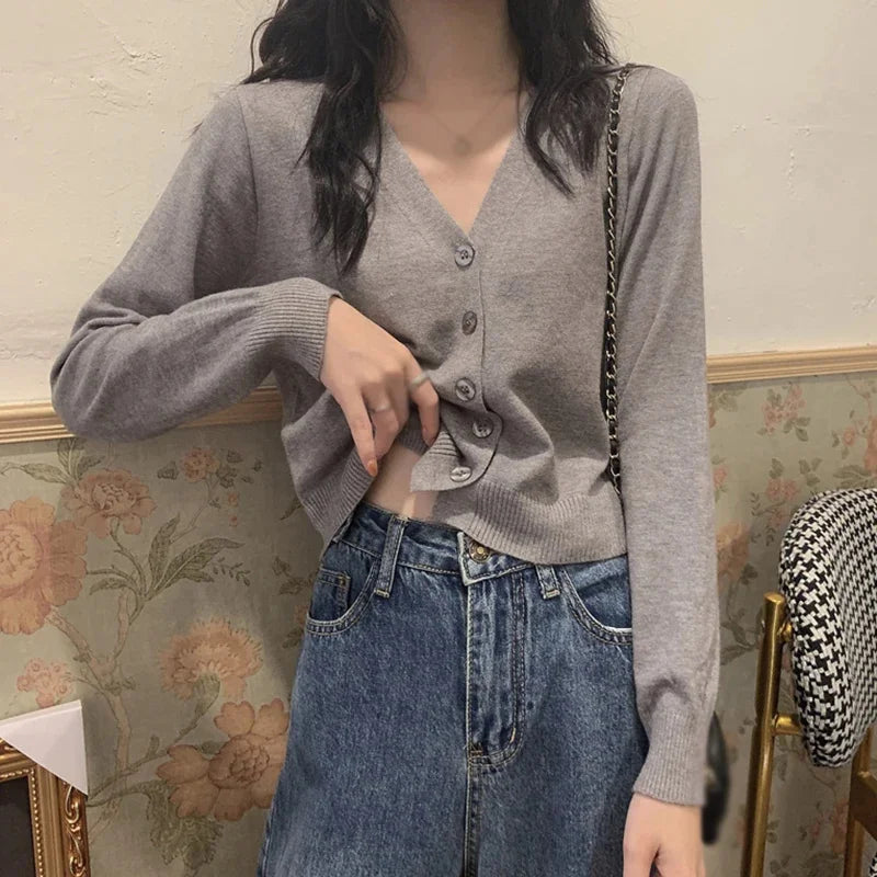 Kathy Long Sleeve Cropped Cardigan