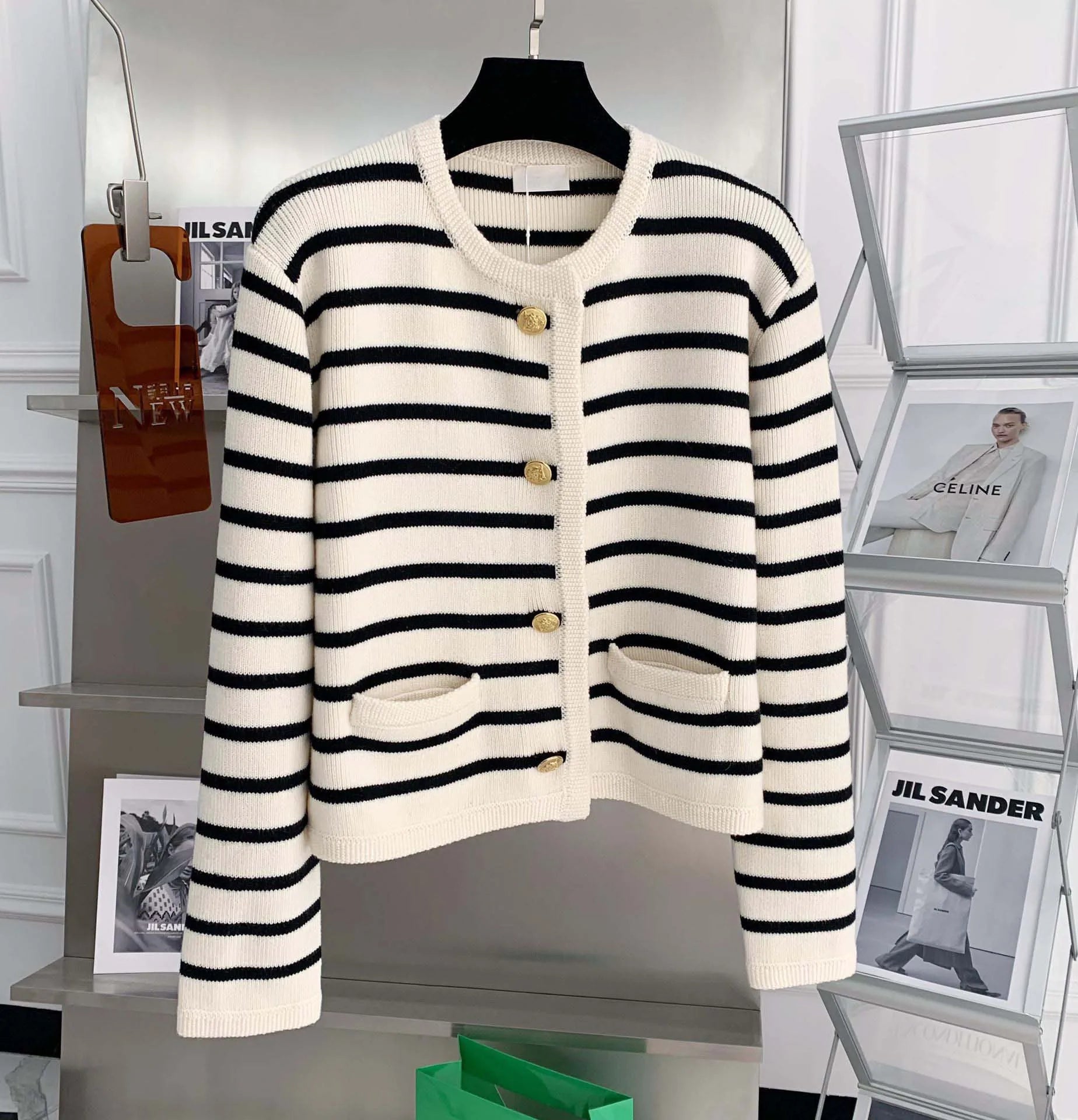 Chloe Stripe Knitted Cardigans