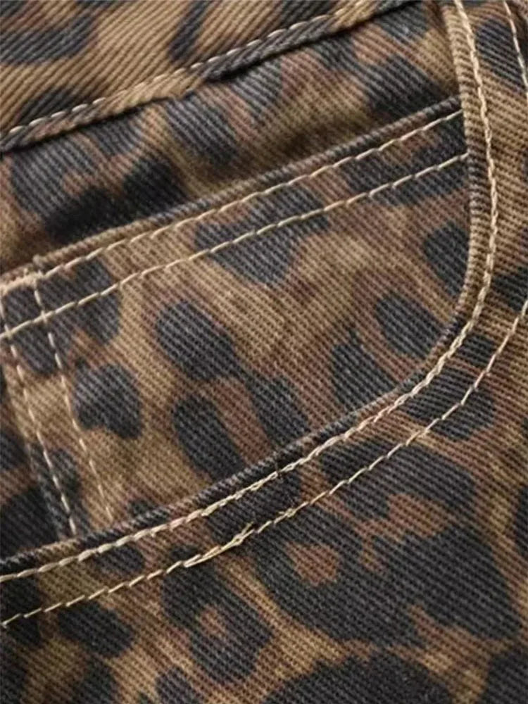 Tan Leopard Jeans