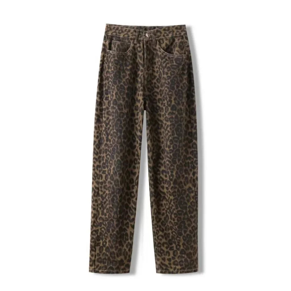 Tan Leopard Jeans