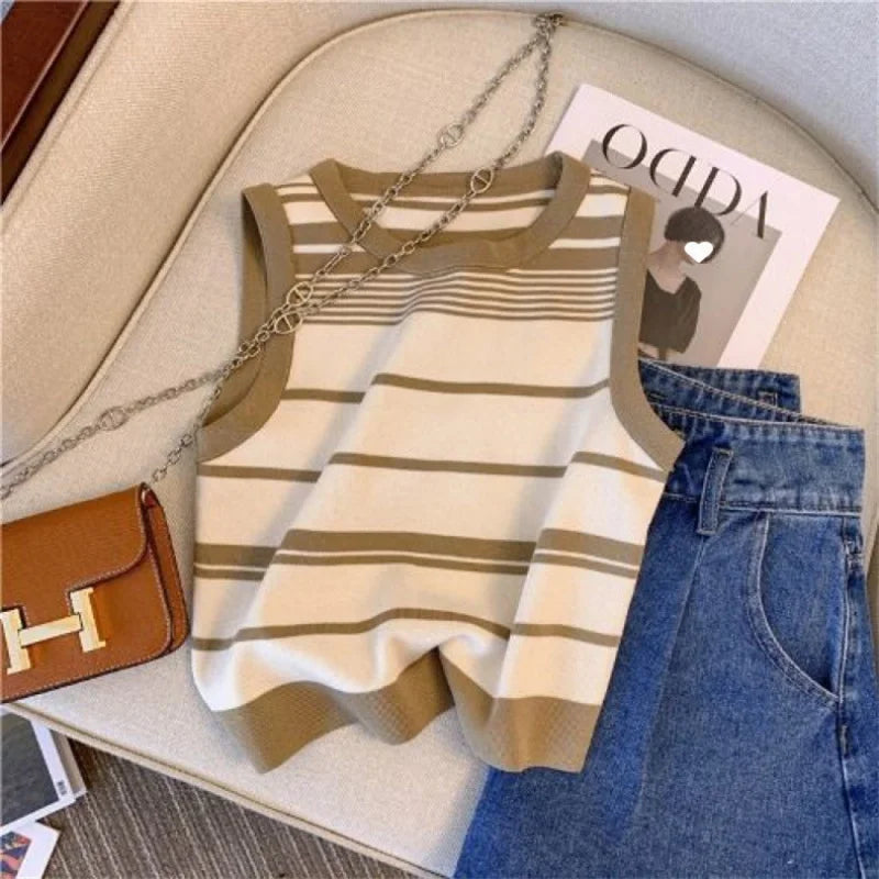Knitted Striped Camisole