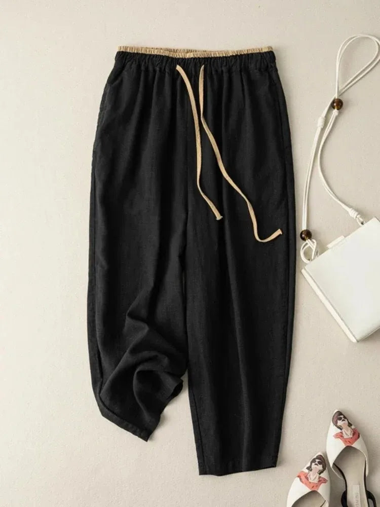 Cotton Linen Loose Harem Pants