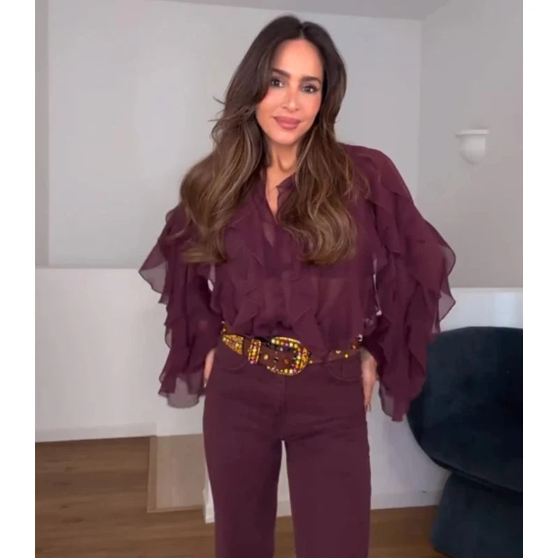 Ruffle Women's Blouse