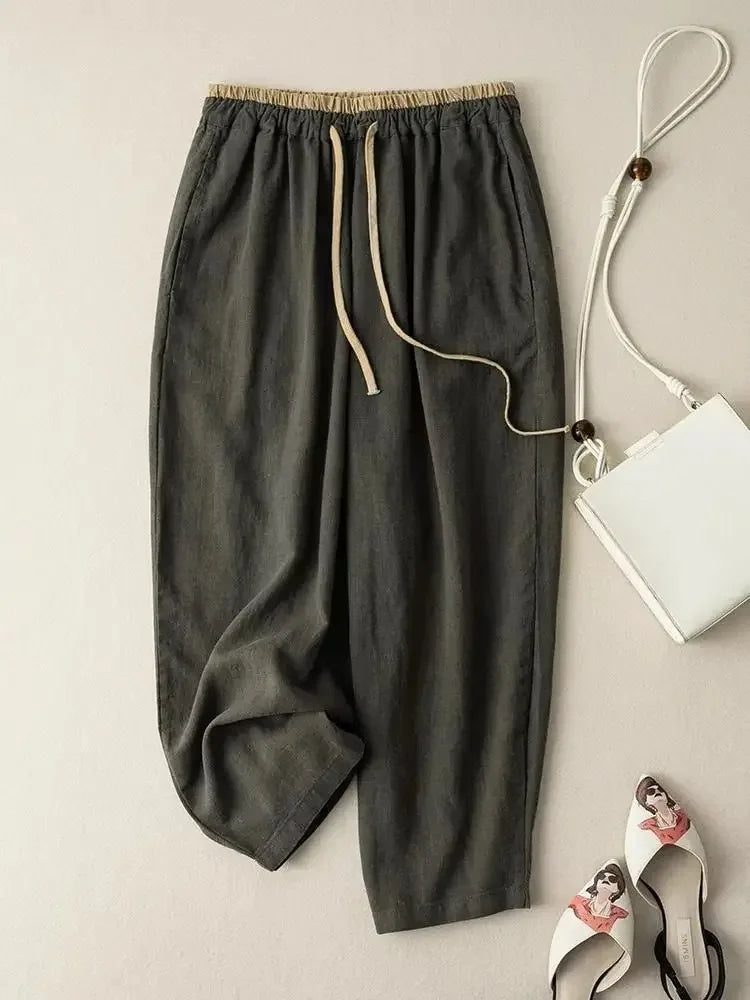 Cotton Linen Loose Harem Pants