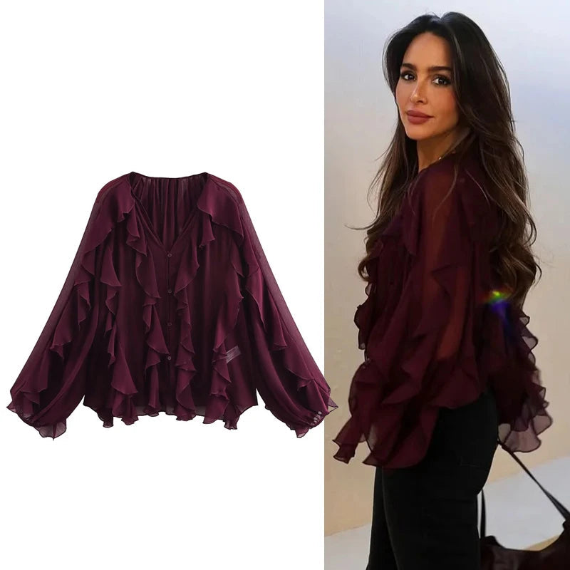Ruffle Women's Blouse