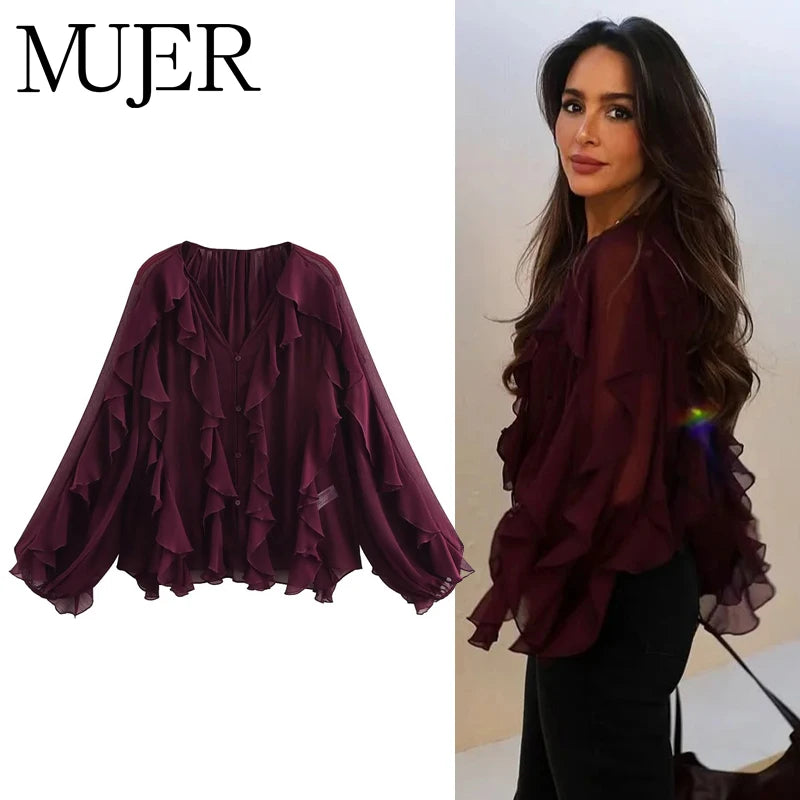 Ruffle Women's Blouse