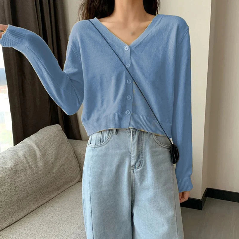 Kathy Long Sleeve Cropped Cardigan