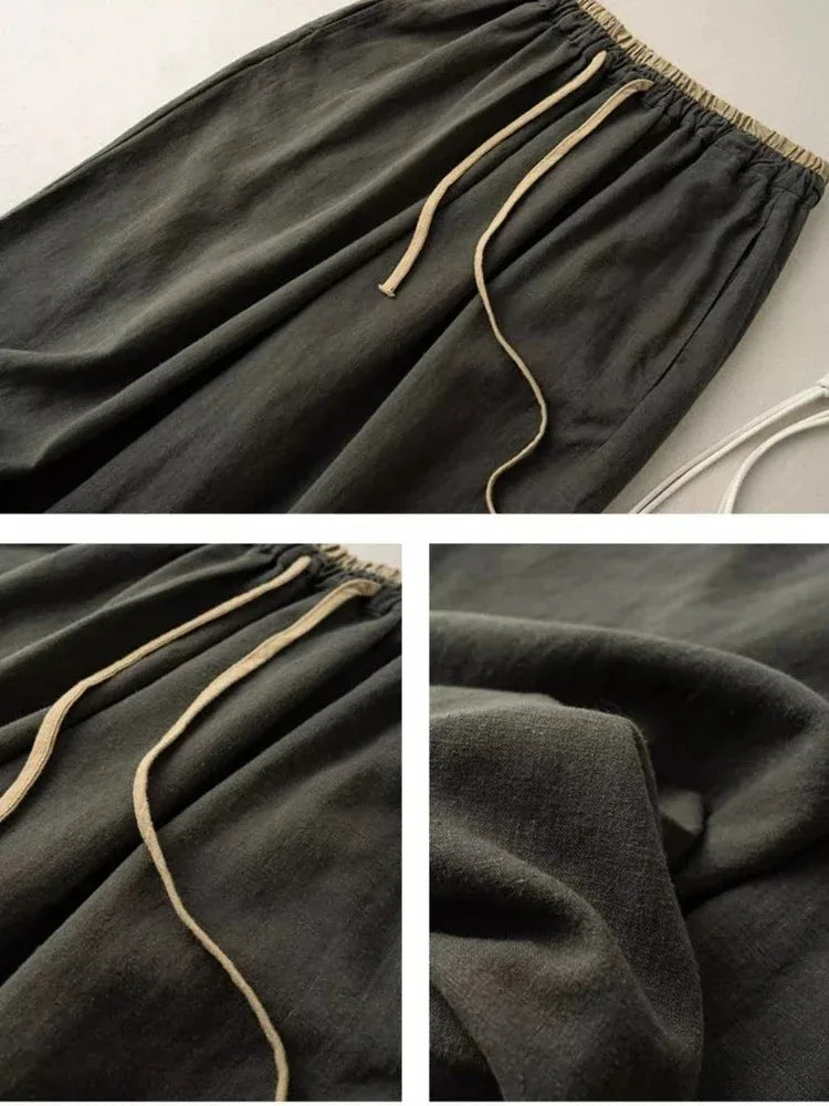 Cotton Linen Loose Harem Pants