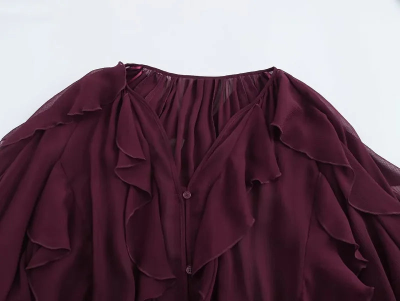 Ruffle Women's Blouse