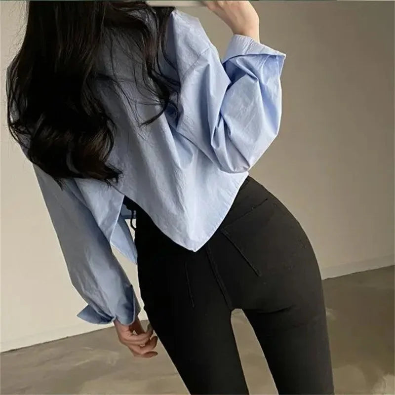 Casual Long Sleeve White Shirt