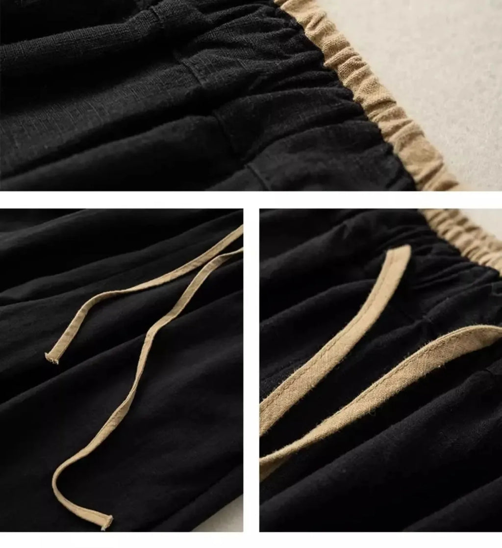Cotton Linen Loose Harem Pants