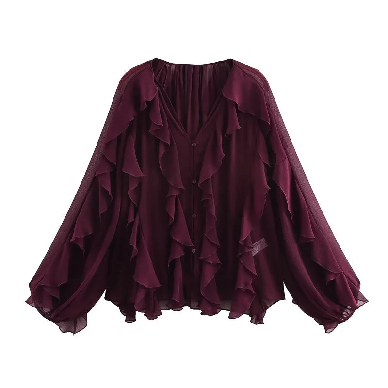Ruffle Women's Blouse