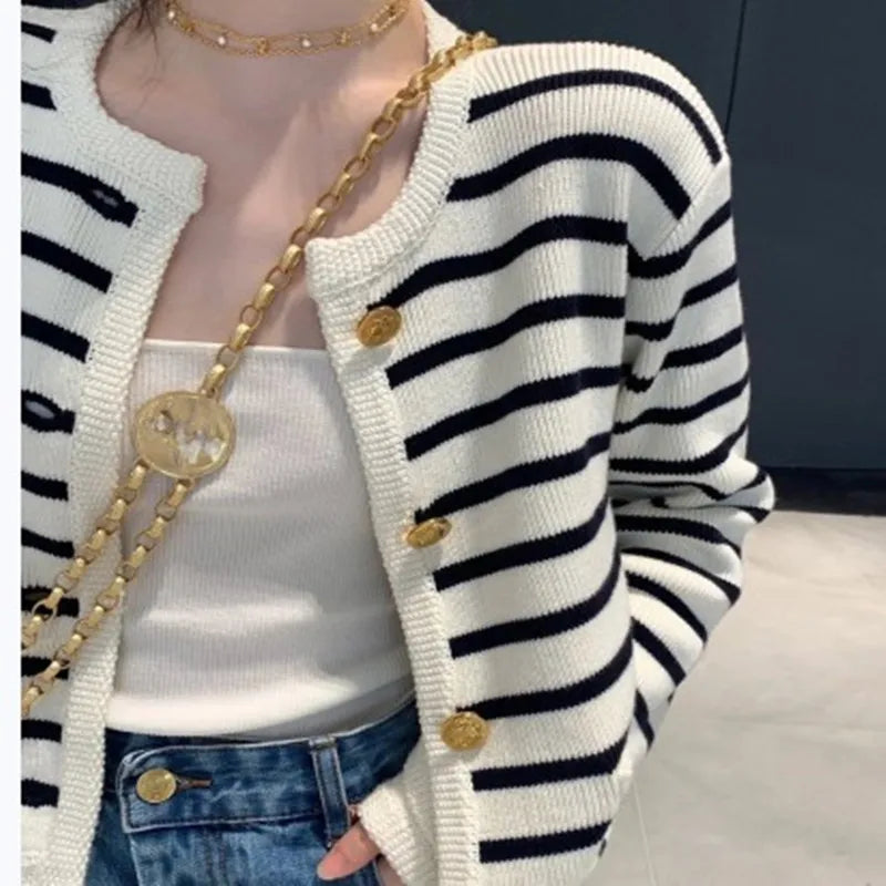 Chloe Stripe Knitted Cardigans