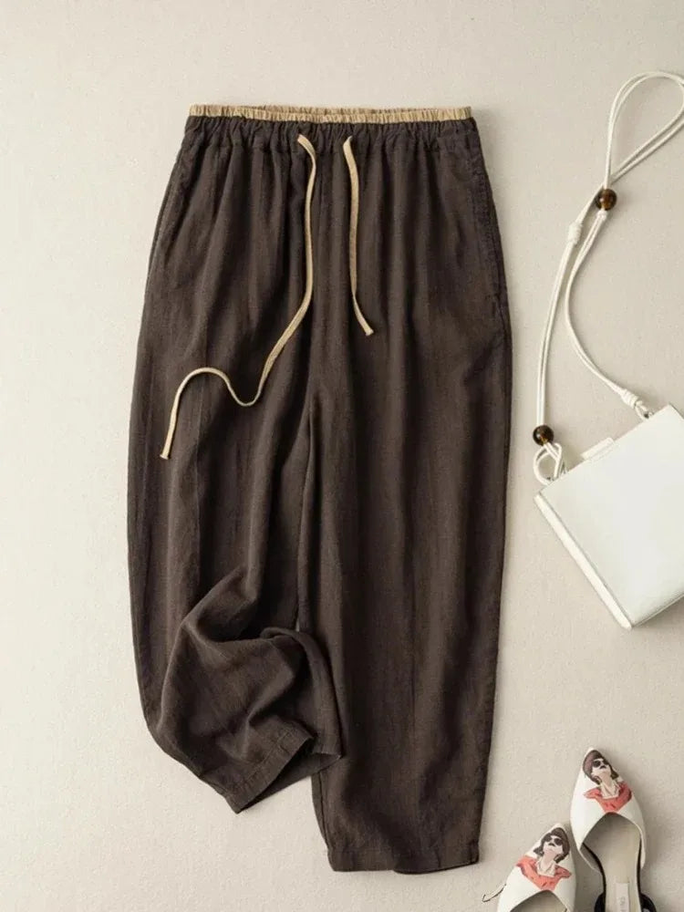 Cotton Linen Loose Harem Pants