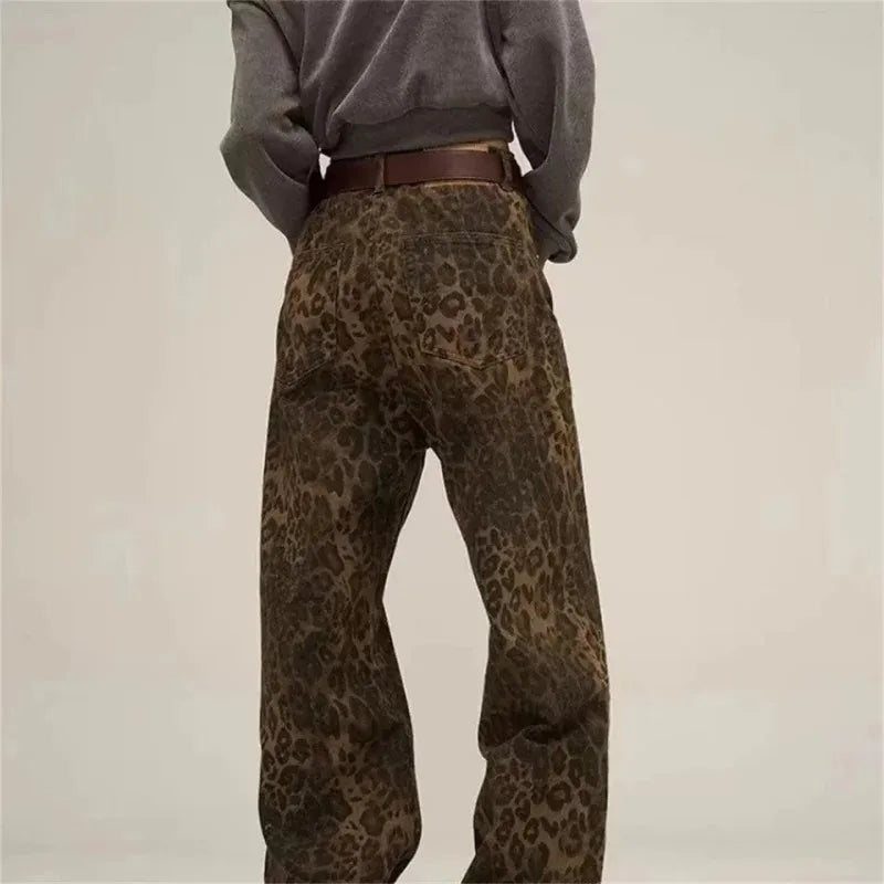 Tan Leopard Jeans