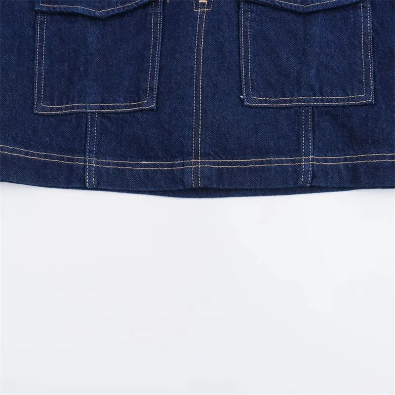 Denim Tops and Skirt