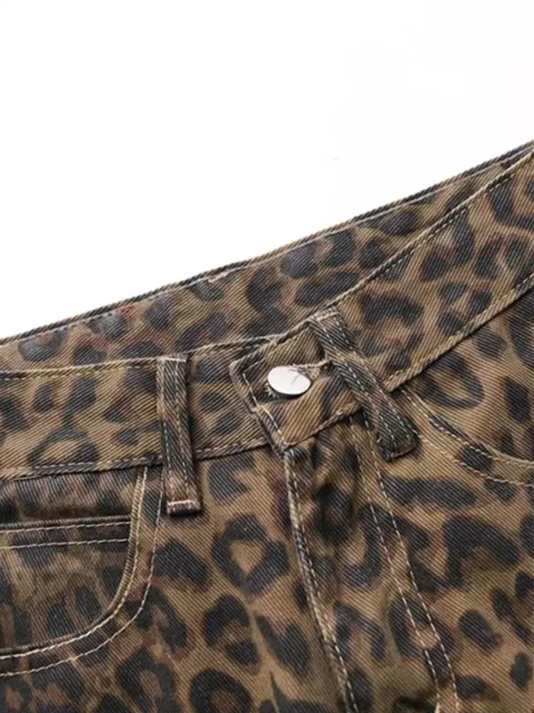 Tan Leopard Jeans