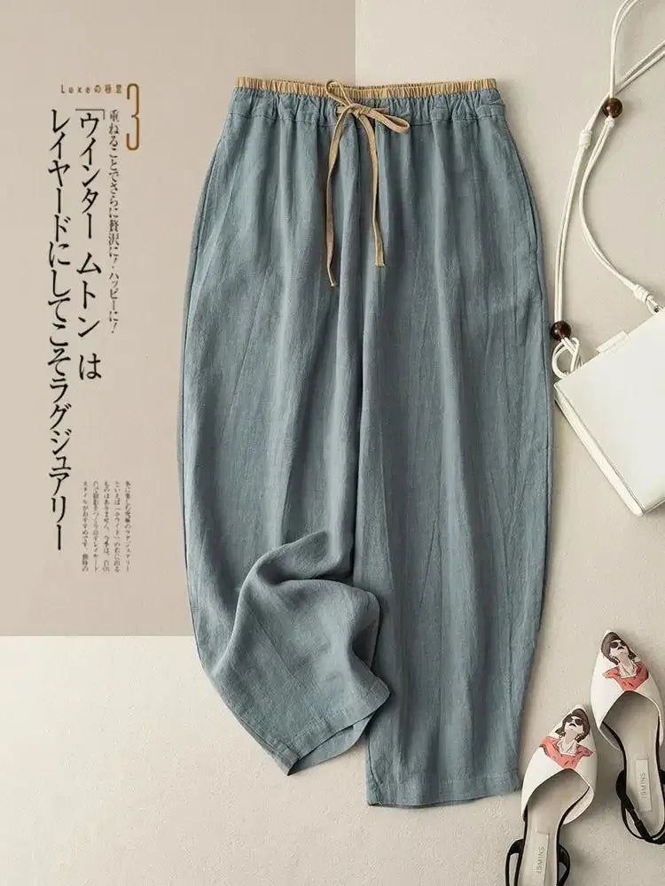 Cotton Linen Loose Harem Pants