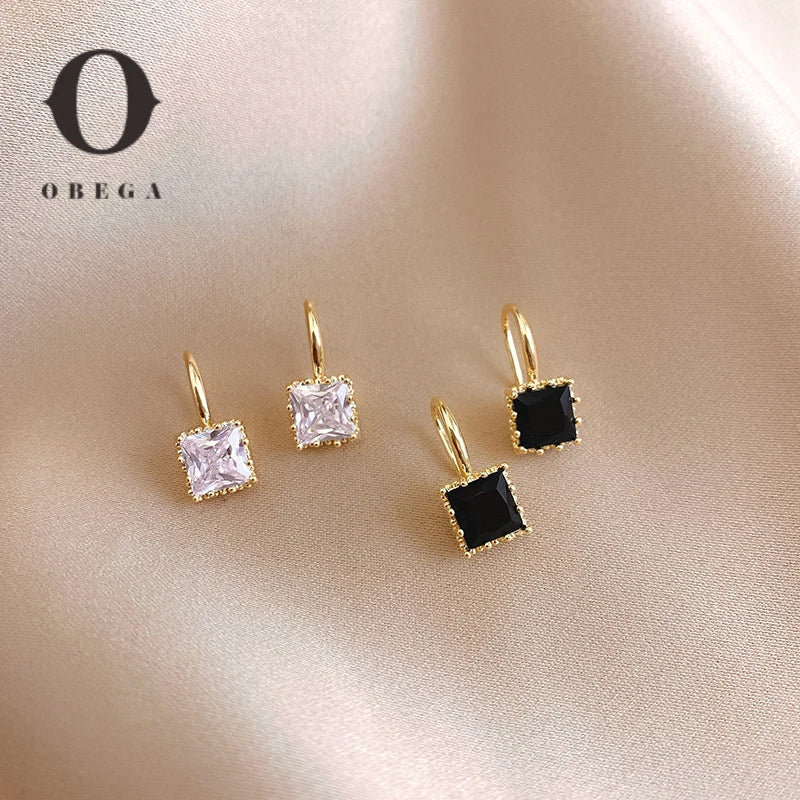 Square Crystal Stone Earrings