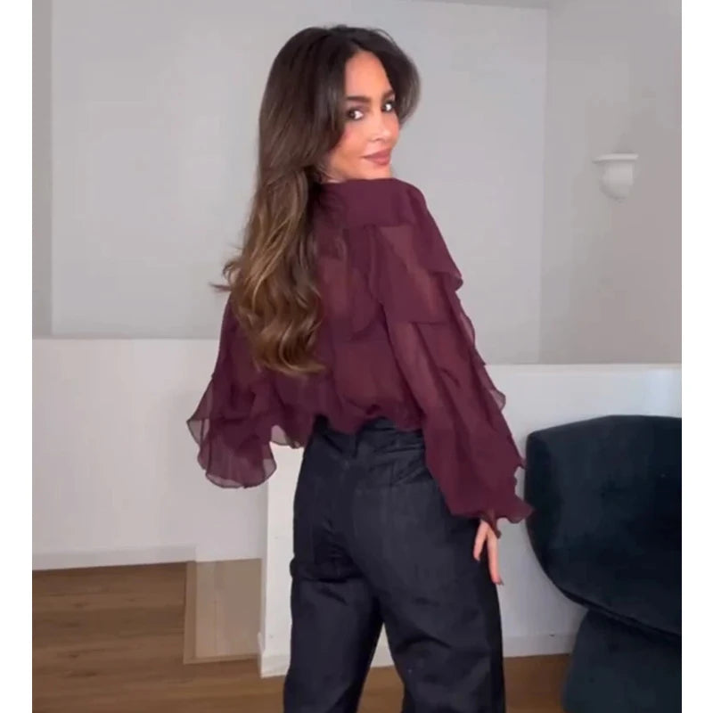 Ruffle Women's Blouse