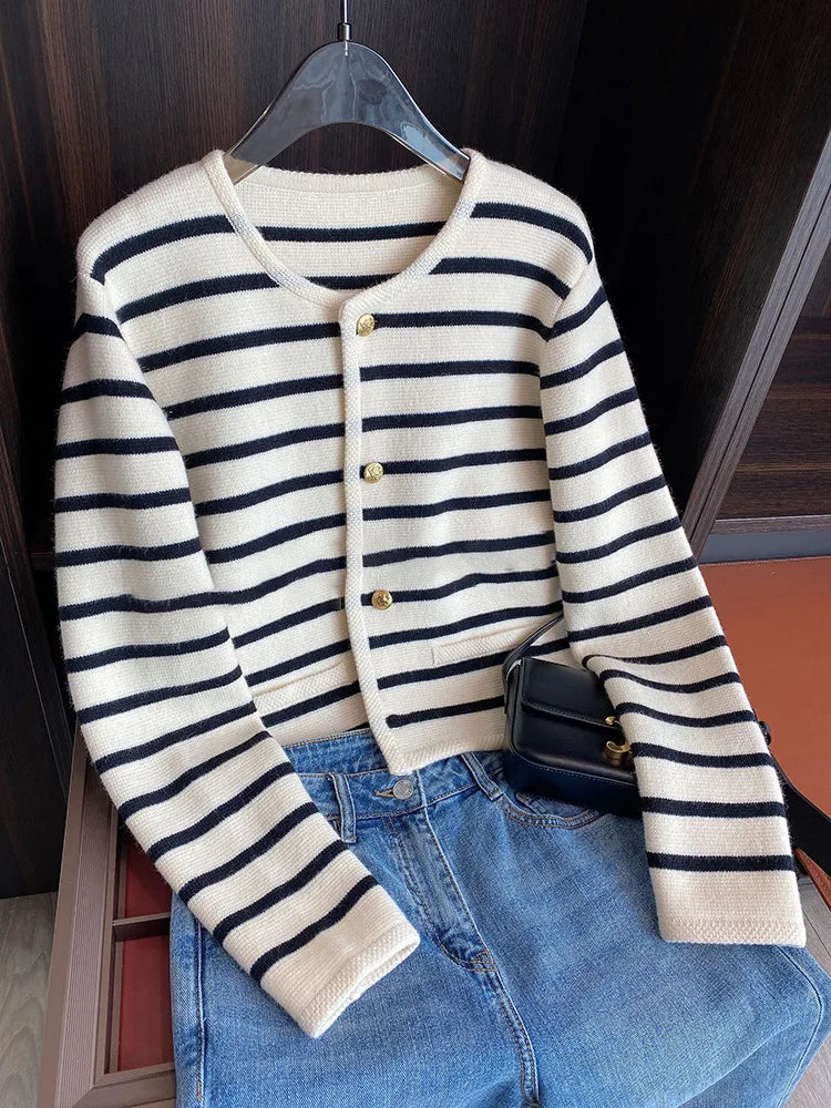 Chloe Stripe Knitted Cardigans