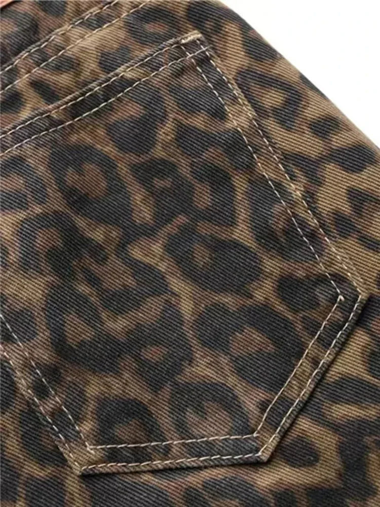 Tan Leopard Jeans