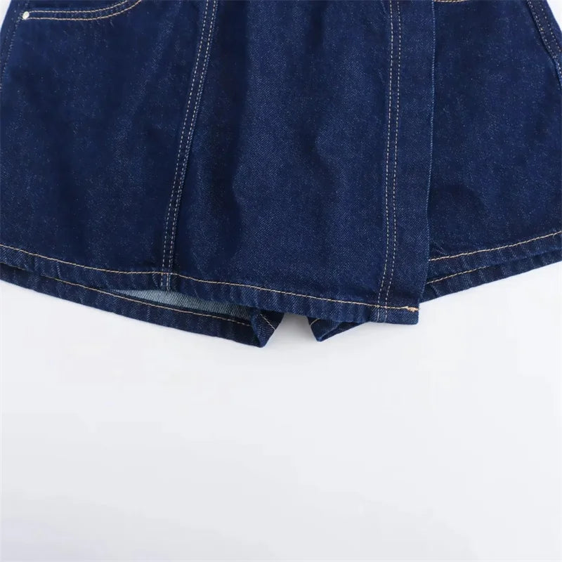 Denim Tops and Skirt