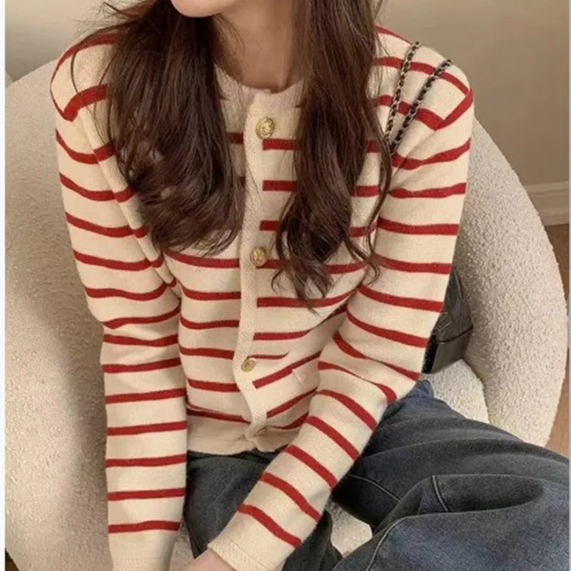 Chloe Stripe Knitted Cardigans