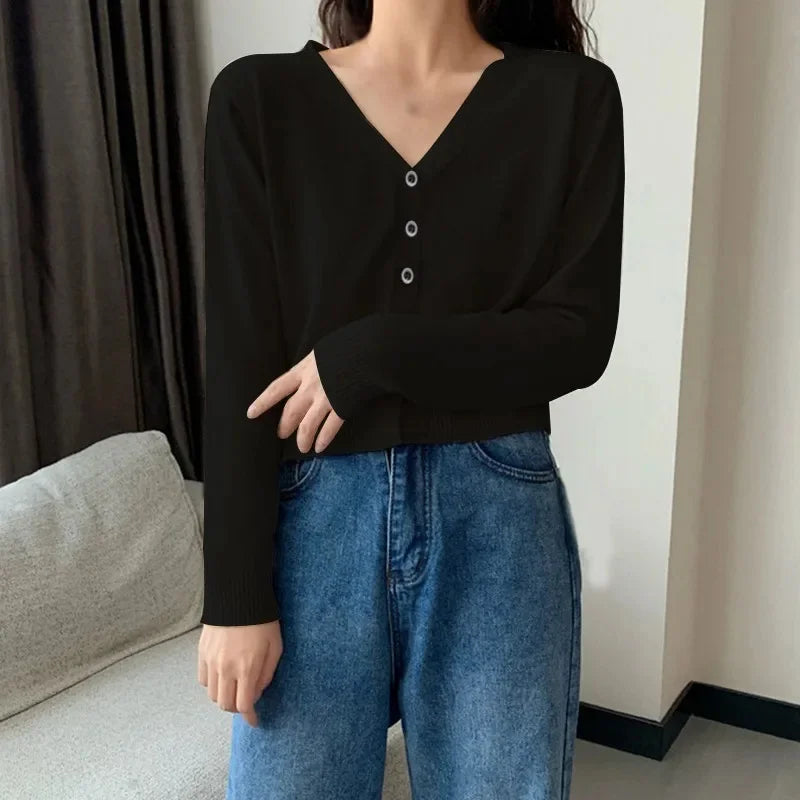 Kathy Long Sleeve Cropped Cardigan