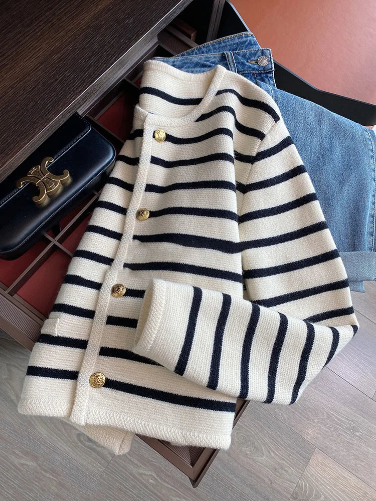 Chloe Stripe Knitted Cardigans