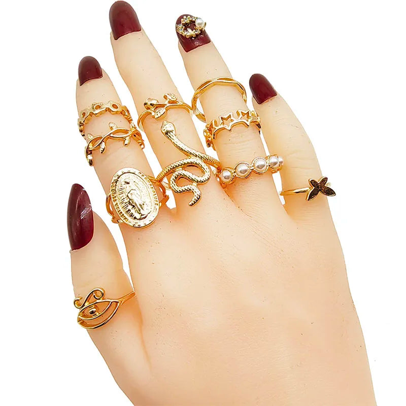 30pc/Lot Gold Color Finger Rings