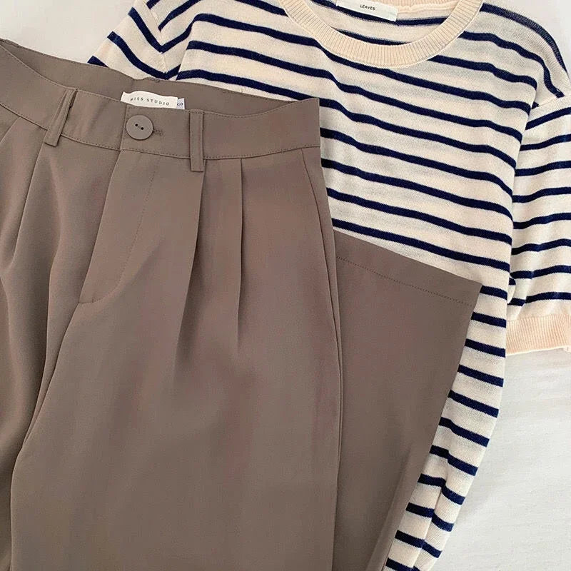 High Waist Women Suit Pants