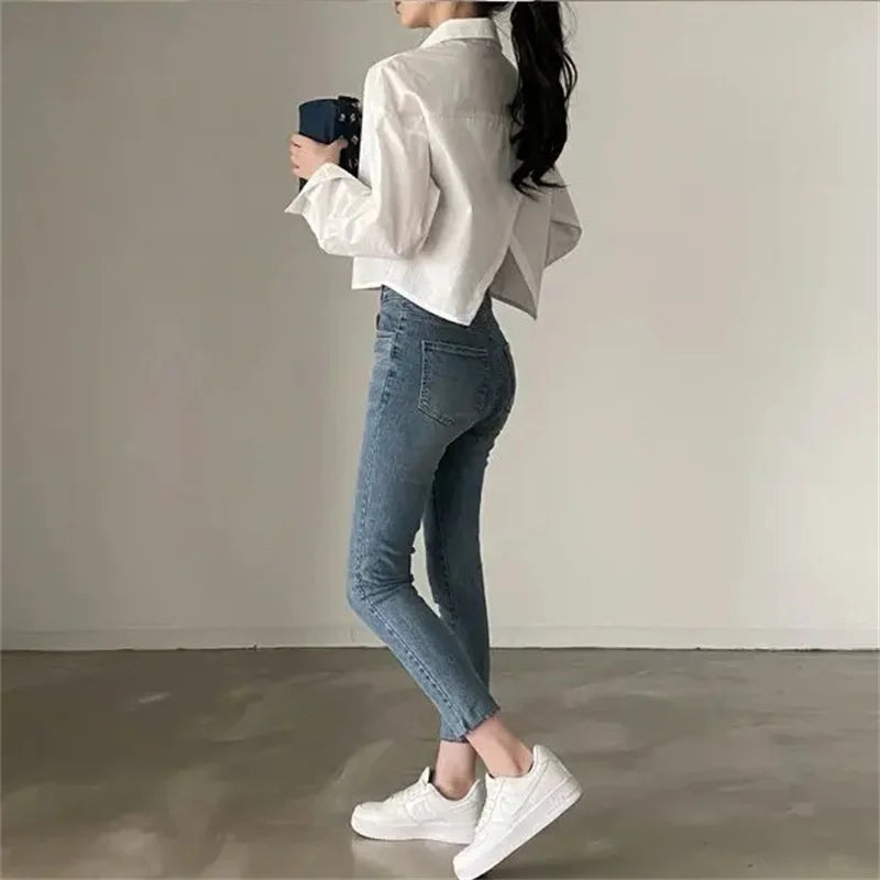 Casual Long Sleeve White Shirt