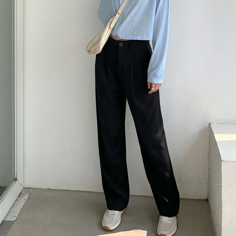 High Waist Women Suit Pants