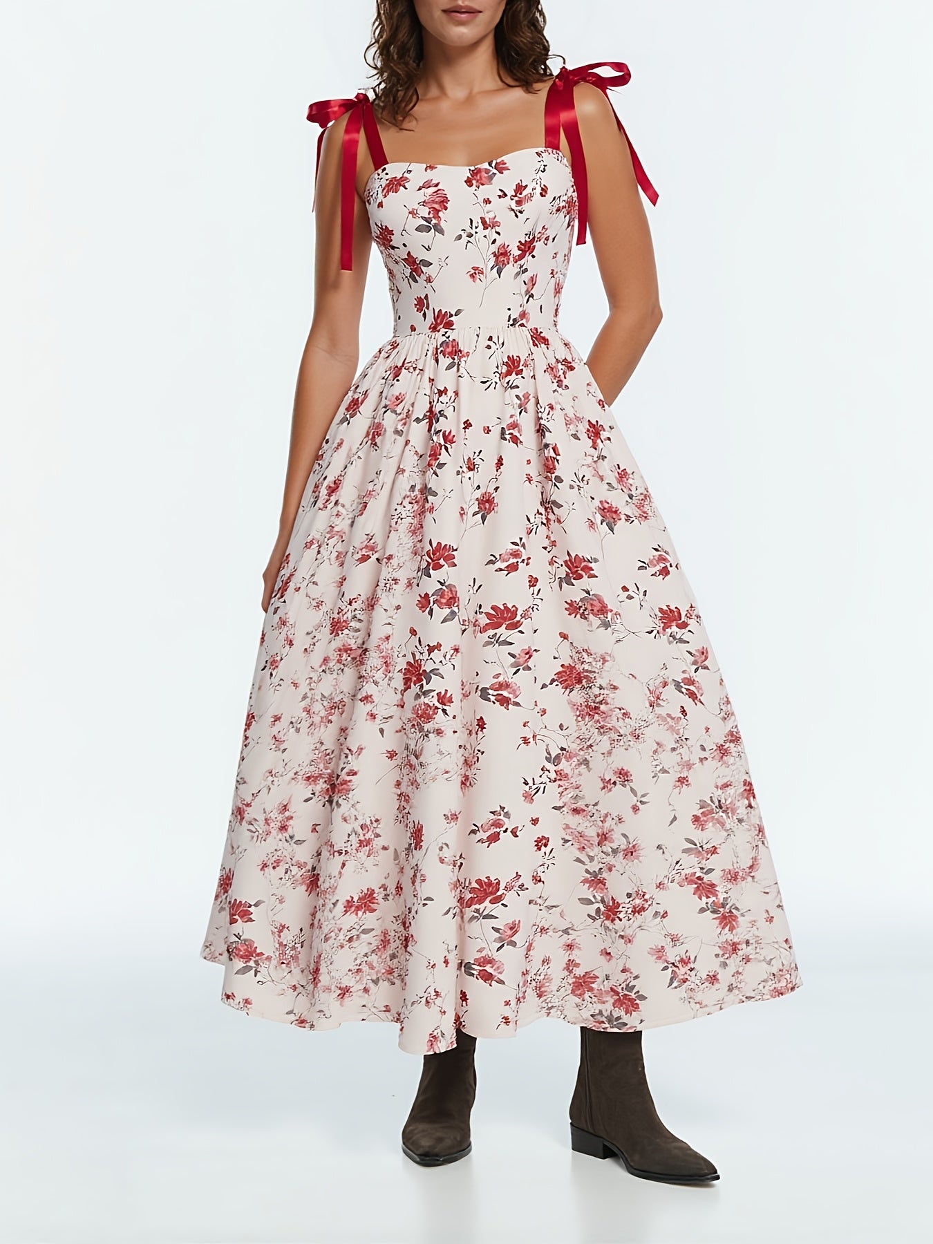 Elegant Floral Party Dress