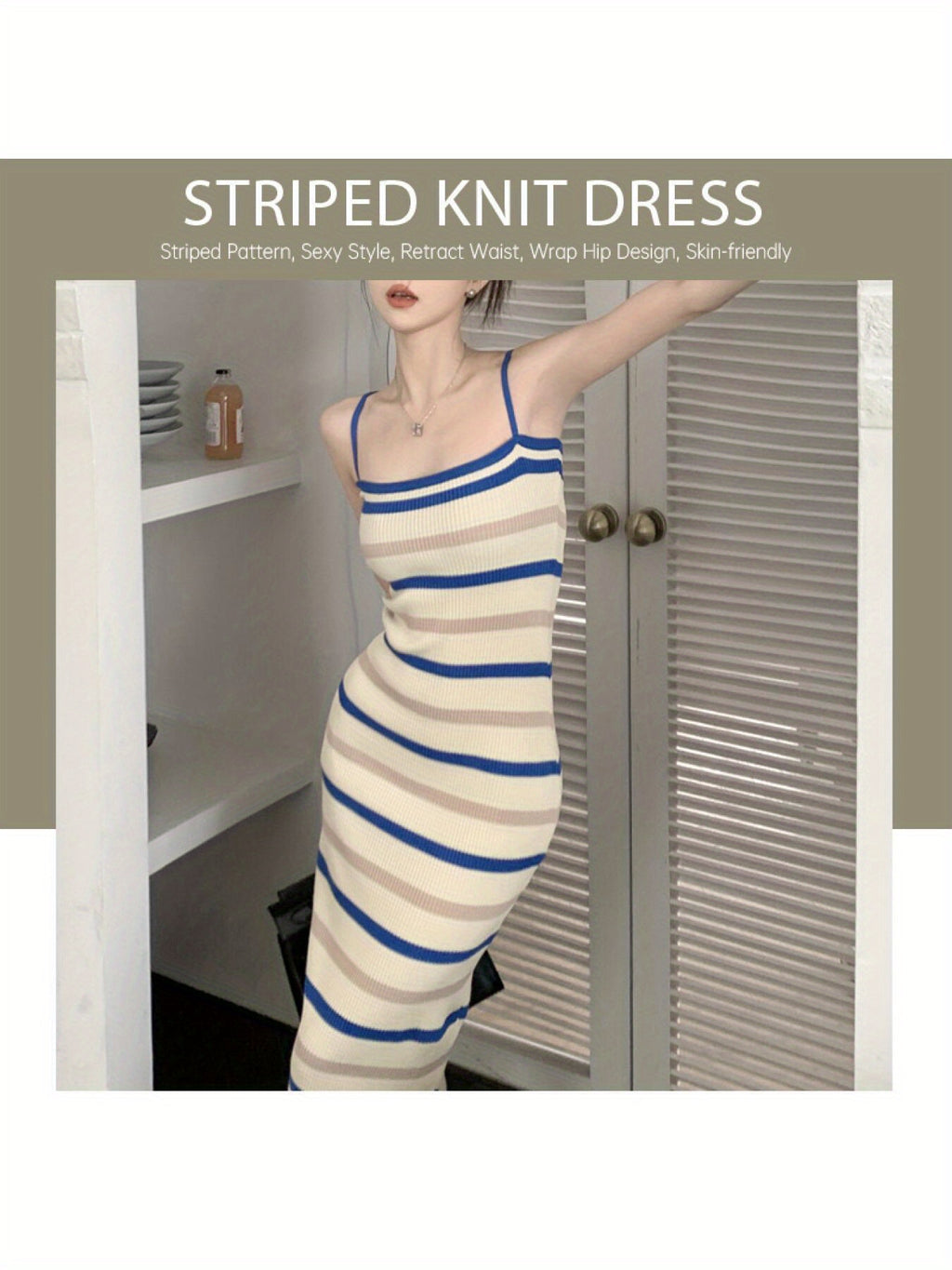 Sexy Striped Sling Dress